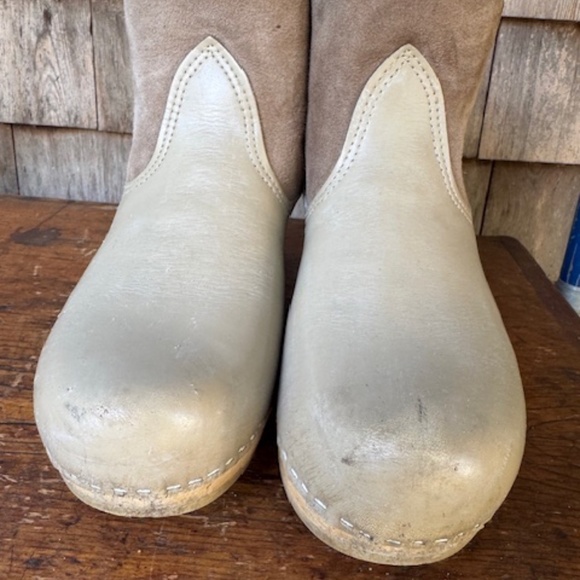 No.6 Pull on Shearling Lined Wood Clog Boots 43 - Picture 6 of 6